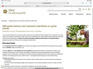 500 gratis bomen voor inwoners met kleine en...