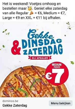 dominos.be het is weekend! Voetjes omhoog en...