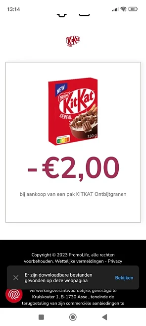 Kortingsbon -€2,00 bij aankoop van een pak KI...