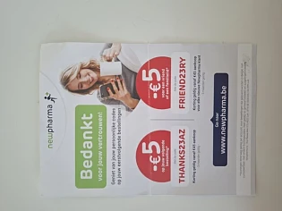 Newpharma 5 euro korting bij een aankoop van...
