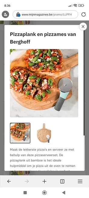 Gratis Pizzaplank en pizzames van Berghoff bi...