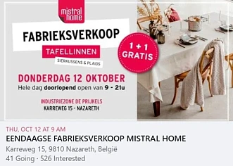 Kom op donderdag 12 oktober langs en profitee...