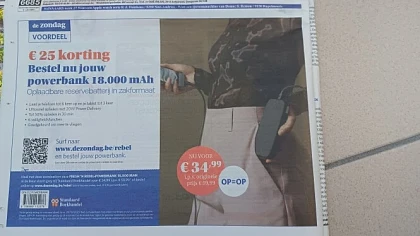 €25 korting op een powerbank bij de standaard...