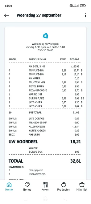 €18,21 korting bij ah: lays 5 voor €2,50; mil...