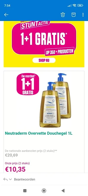 Stuntactie bij medi-market.be: 1+1 gratis op...