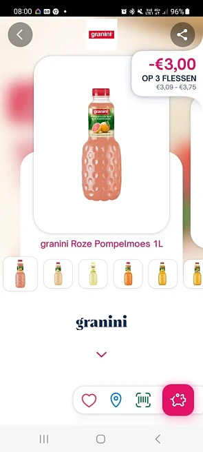 Shopmium -€3,00 op 3 flessen granini