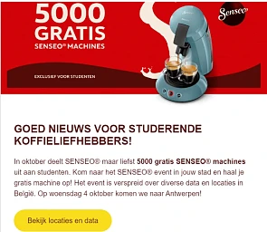 Gratis Senseo machine voor de studenten - Sen...