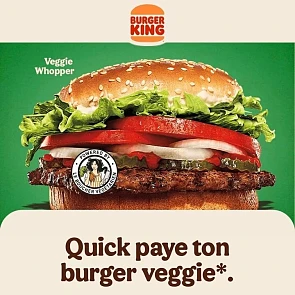 🍔Burger végétarien gratuit chez Burger King...