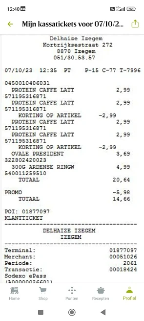 Aankopen Delhaize: 1+1 gratis op Melkunie pro...