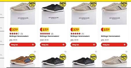 Herensneakers Mc Gregor bij Kruidvat min 50 p...