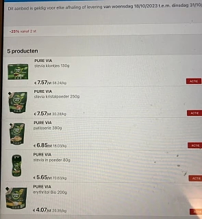 Collect en go Nog tem 31/10 promo op pure via...