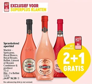 🚨 KOOPJE Martini Bellini 5,53€/fles 🤩 Wie g...