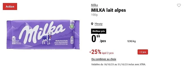Prix de base adapté (sur les chocolats unique...