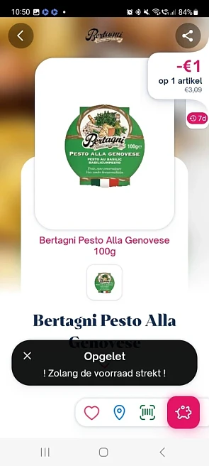 Shopmium -€1,00 bertagni pesto alia genovese...