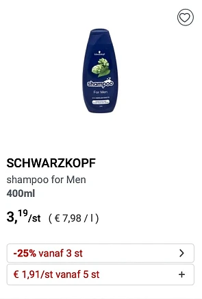 🚨 Erg lage prijzen op Schwarzkopf shampoo 🧴...