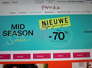 paprika-shopping.be nu afprijzingen tot -70%...