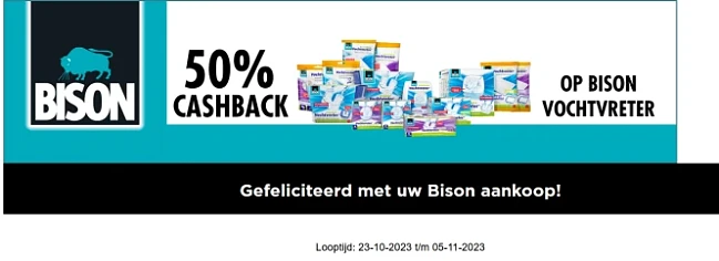 Bison op het gehele Bison Vochtvreter® assor...