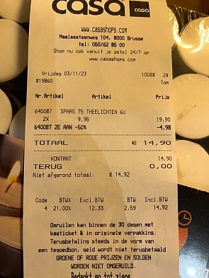 Voorraadje Spaas theelichtjes gekocht bij CAS...