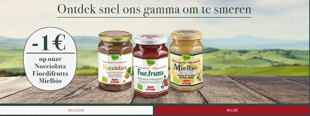 -1€ op bio choco, confituur of honing van Rig...
