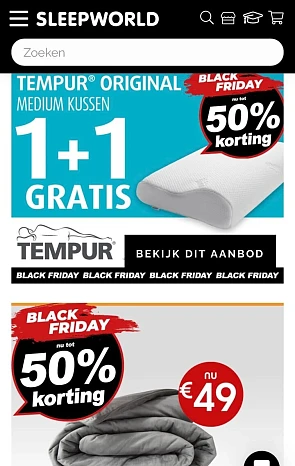 Super deal bij sleepworld! 2 Tempur original...