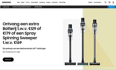 Samsung Ontvang een extra Batterij t.w.v. €1...