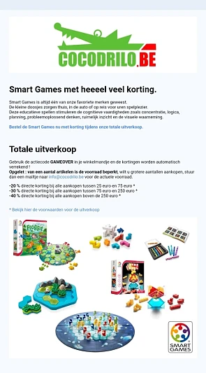 Bij cocdrilo nu korting op smartgames Gebrui...