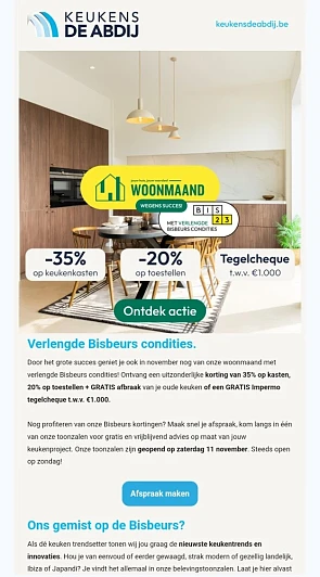 Bij keukens de abdij Verlengde Bisbeurs condi...