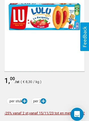 Collect&go lu la barquette aardbeien slechts...