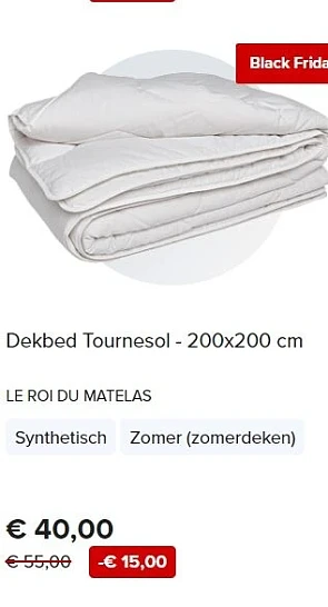 Tweepersoonsdekbed van de Matrassenkoning voo...