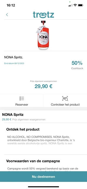 Treetz Nona Spritz 50% cashback