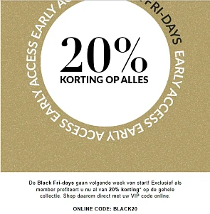 20% korting op de collectie bij manfield.be,...