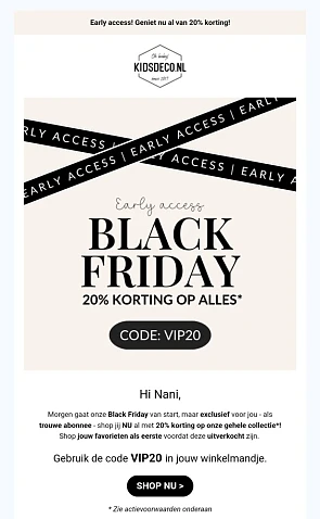 Bij kidsdeco.nl Morgen gaat onze Black Frida...