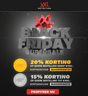 Black friday bij xxl nutrition tem 24/11 op a...