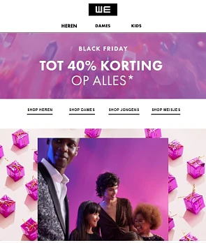 40% korting bij wefashion.be voor Black frida...