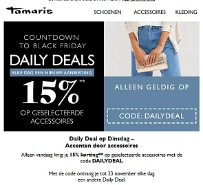 Vandaag 15% korting op accessoires bij tamari...