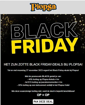 Diverse kortingen bij Plopsa en Plopsa hotel...