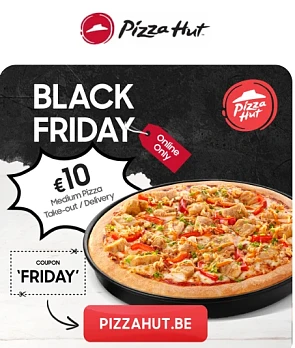 ALLE Medium Pizza's voor €10 - op Vrijdag 24...