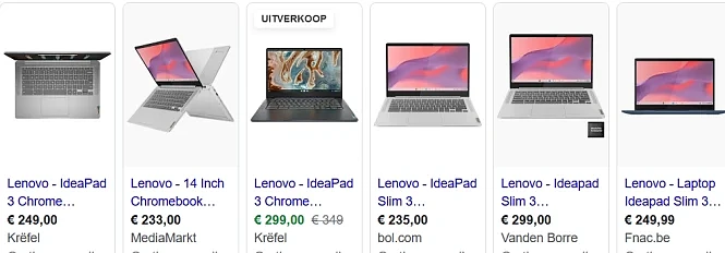 Lenovo Chromebook IdeaPad Slim 3 voor €99 bij...