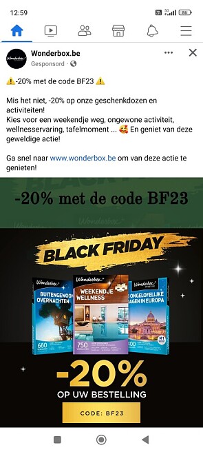 -20% op onze geschenkdozen en activiteiten! K...