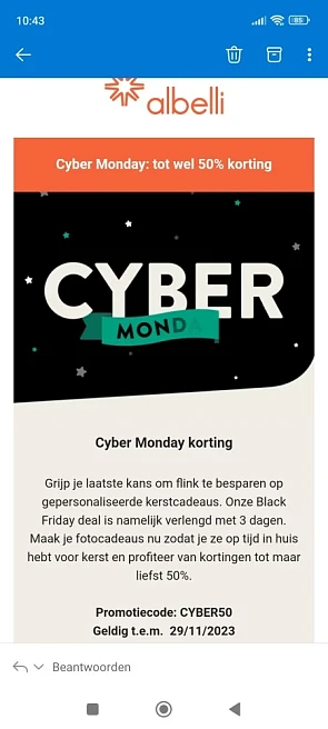 50% korting op fotokalenders en fotokaarten,...