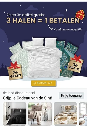 Sinterklaas deelt uit! Koop nu 3 producten en...