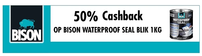 Bison 50% cashback op Bison waterproof seal b...