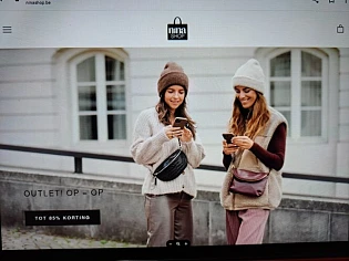 ninashop.be outlet op = op tot wel 85% kortin...
