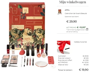 Net de April Beauty adventskalender gekocht v...