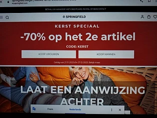 myspringfield.com Kerst speciaal -70% op het...