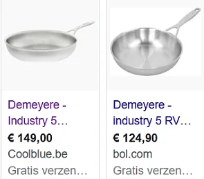 Demeyere Industry koekenpan 24 cm voor €79 bi...