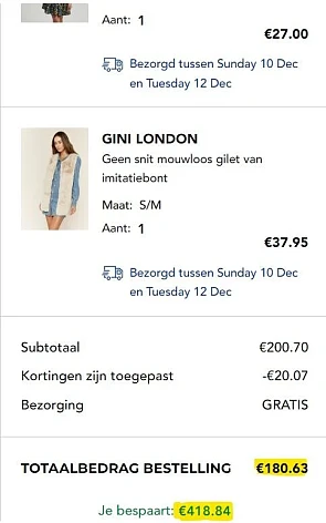 € 438 bespaard op kledij bij Secret Sales! Er...