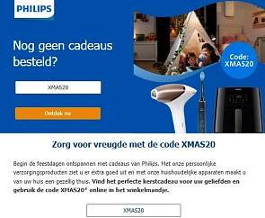 20% korting op je aankoop van Philips product...