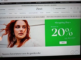 zizzi.be shopping days bespaar 20% op een sel...