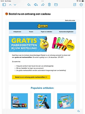 Wie inkt nodig heeft voor de printer, nu bij...
